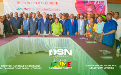 Brazzaville : La Jeunesse de la majorité présidentielle et de la Societé civile se mobilisent autour du President Candidat Denis SASSOU N’GUESSO dans le cadre du mouvement citoyen,Nous sommes Jeunes et Congo Optimistes